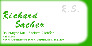 richard sacher business card